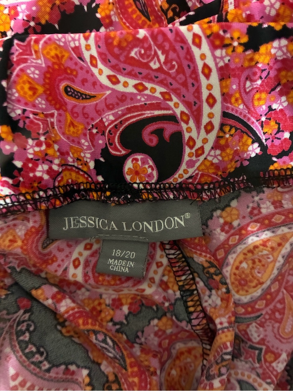 Jessica London Pink Paisley Wide-Leg Palazzo Pants - Picture 4 of 8